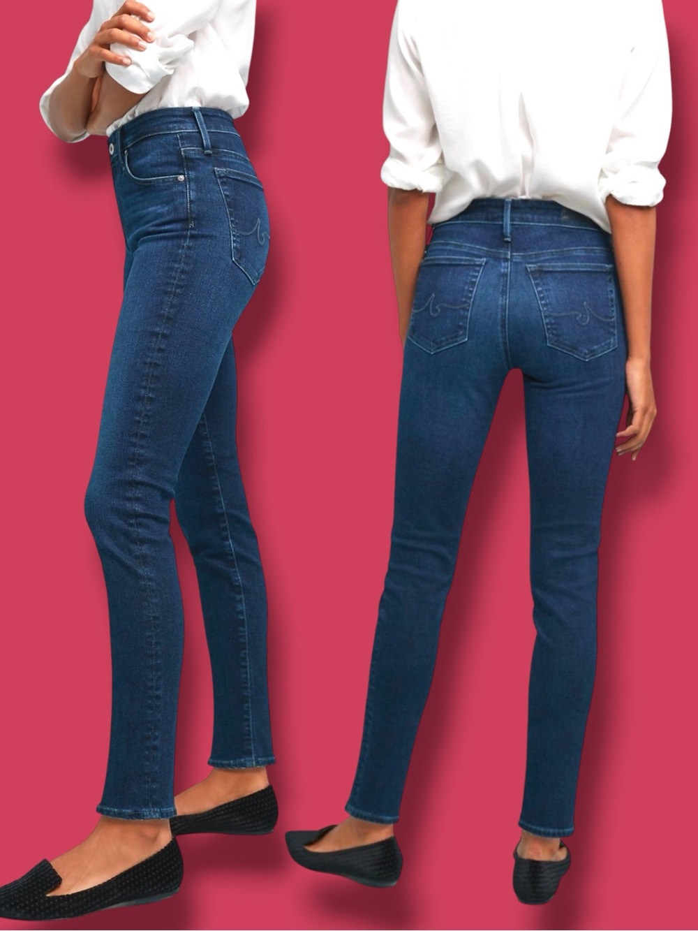 AG The Stevie High-Rise Skinny Ankle Jeans.👖 Size 26R (Run Large) - Picture 2 of 16